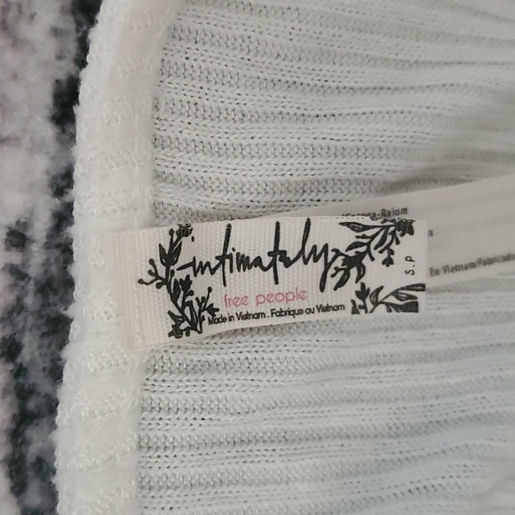 Free People Cozy Up With Me Ivory River Long Sleeve Bodysuit - Picture 3 of 5